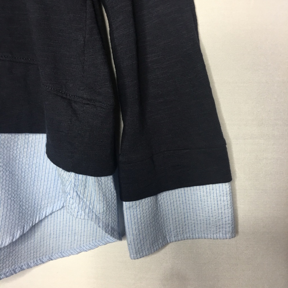 Plus Size XXL Tommy Hilfiger Navy Faux Layered Top - Picture 6 of 8
